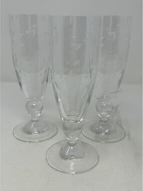 Vtg Tiffin Franciscan Prelude Stemmed Parfait Glasses 6 3/4" Iced Tea Goblets
